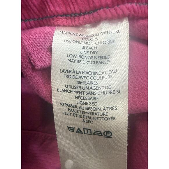 Anthropologie MAEVE The Colette 32 Cropped Wide Leg Corduroy Pants Raspberry - Picture 10 of 13